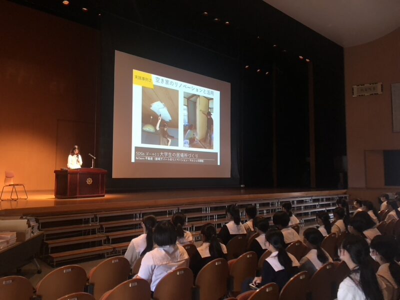 中学３年生　SDGs講演会（前期の「総合的な学習の時間」を振り返って①）